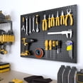 thumbnail image 2 of Paneles perforados de metal Peg Board Spampur con ganchos, paquete de 4, 2 of 9
