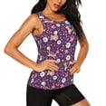 thumbnail image 2 of Xecao Cute Squirrel Floral print women's scoop neck, loose-fit workout tank tops for the gym., 2 of 9