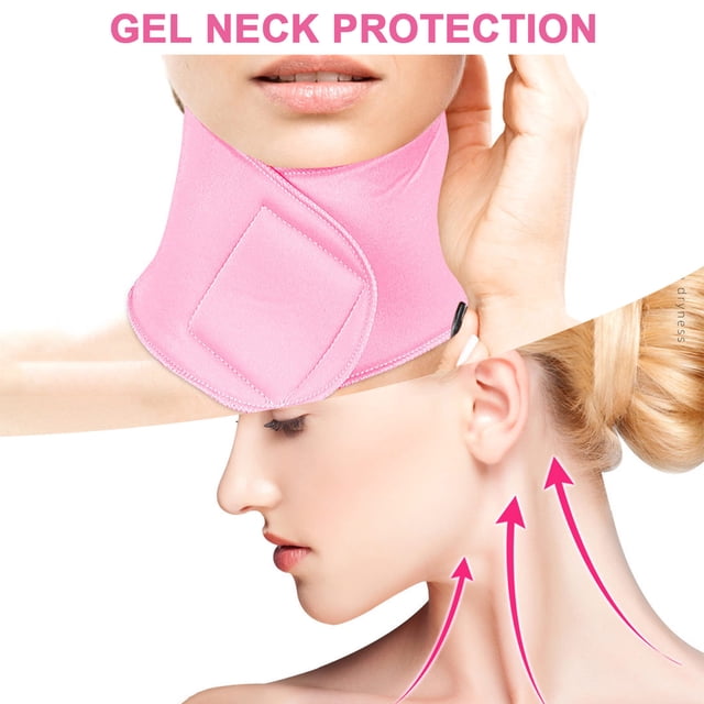 Xihbxyly Liquidación de verano Mascarilla antiarrugas gel reutilizable para el cuello, mascarilla antiarrugas gel elástica e hidratante para el cuello, bufanda suave para el cuello, cuidado de la pie
