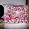 thumbnail image 2 of Unicorn Birthday rations Backdrop ss Mermaid Butterfly Party Banner Poster Background Photocall, 2 of 8