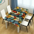 thumbnail image 4 of Yayeee Tablecloths 54" x 72" Rectangle Wrinkle Resistant Party Table Cover, Yellow Geometric, 4 of 8