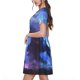 thumbnail image 2 of Balery Red And Blue Fire Dragon Vestidos sueltos de manga corta para mujer, vestidos de verano 2025, vestidos casuales de corte A con vuelo., 2 of 6