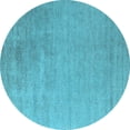 thumbnail image 1 of Ahgly Company Indoor Round Oriental Light Blue Industrial Area Rugs, 6' Round, 1 of 4