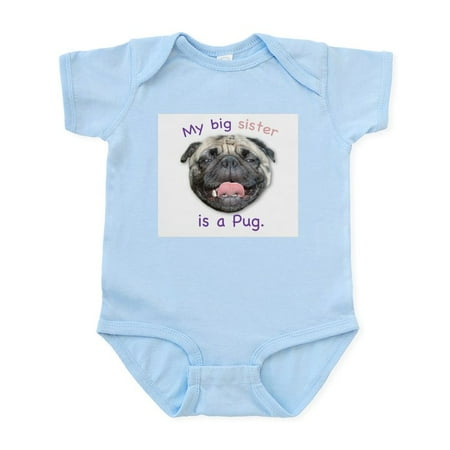 

CafePress - My Big Sister Is A Fawn Pug Infant Creeper - Baby Light Bodysuit Size Newborn - 24 Months