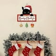 thumbnail image 5 of Festive Christmas Cat Ornament with Santa Hat and Snowflake Design for Wall Door Hanging Decoration, 5 of 7