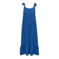 thumbnail image 7 of Edvintorg Holiday Dresses for Women 2026 Sleeveless Backless Beach Casual Maxi Dress Summer Long Dress with Ruffle, 7 of 7