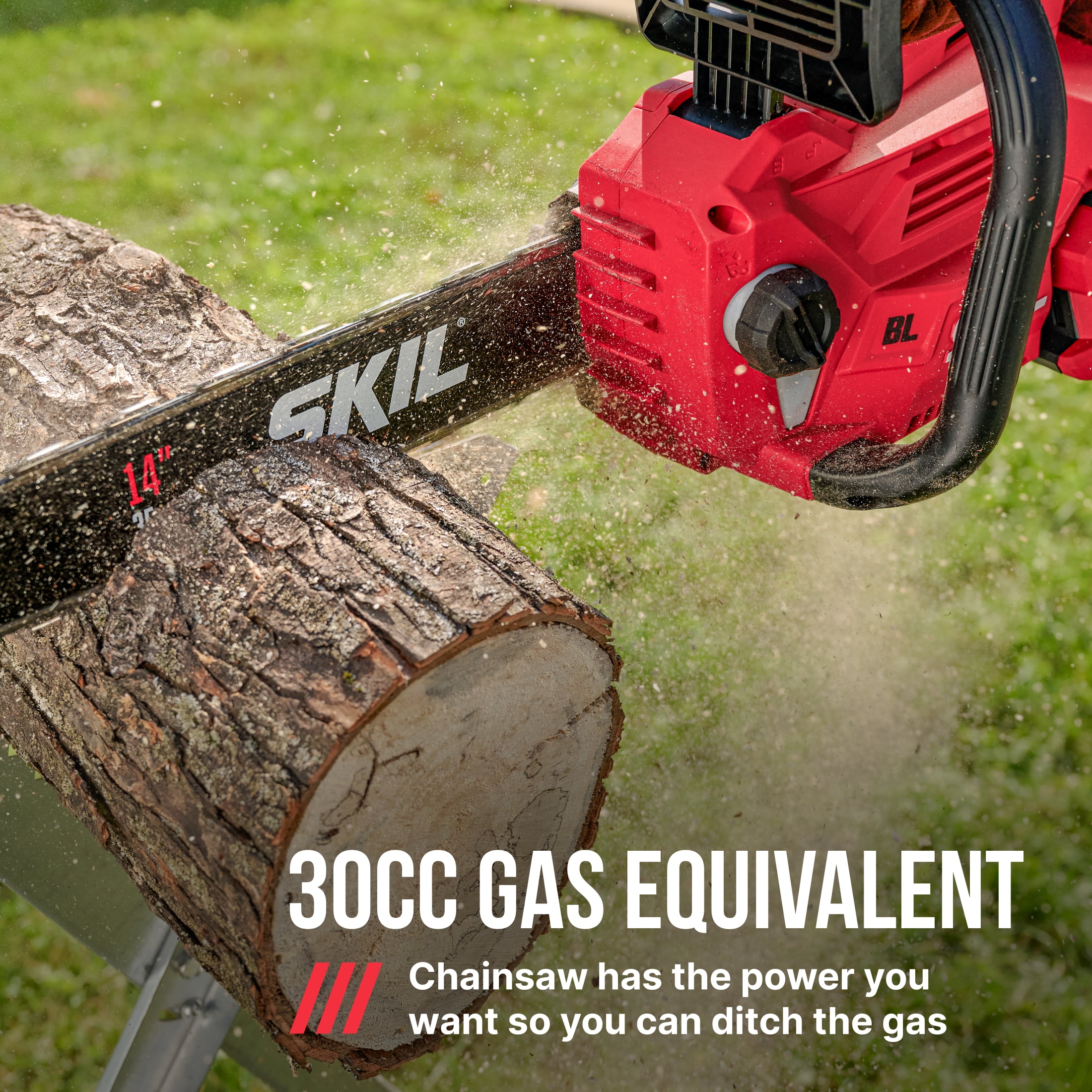 SKIL PWR CORE 40V Brushless 14-Inch Chainsaw Kit with 4.0Ah Battery and 60W Charger, CS4555-13
