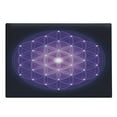 thumbnail image 1 of Dark Blue Cutting Board, Flower of Life with Stars Geometry Print, Decorative Tempered Glass Cutting and Serving Board, Large Size, Dark Blue Purple, by Ambesonne, 1 of 1
