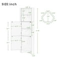 thumbnail image 2 of Tall Bathroom Corner Cabinet, Corner Bathroom Storage Cabinet with Doors and Adjustable Shelves, Slim Bathroom Floor Corner Cabinet for Kitchen, Bathroom, Living Room ( White), 2 of 9