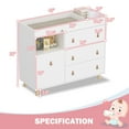 thumbnail image 2 of OXYLIFE Baby Nursery Changing Table Dresser with 3 Drawers and Shelf for Nursery Room, White, 2 of 8