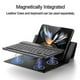 thumbnail image 2 of Leather Fold Stand Case Keyboard Compatible With Samsung Galaxy Z Fold 4, Detachable Bluetooth Wireless Keyboard, 2 of 5
