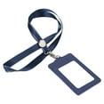 thumbnail image 1 of Porte-badge avec Lanière Résistant à l'Usure Anti-Rayures Texture Fine Polyvalent Protéger Porte-Badge ID Portable Fournitures de Bureau, 1 of 11