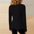 thumbnail image 6 of Women's Slim Fit Cowl Neck Sweater, Ribbed Knit Ruched Top, Long Sleeve Casual Shirt, Solid Color Basic Top, Everyday Wear Tops, Draped Cowl Neck Sweater Black L, 6 of 8