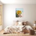thumbnail image 6 of Framed Vintage Sunflower Wall Decor, Rustic Yellow Sunflower in Straw Woven Tote Bag, Conch Canvas Wall Art, Watercolor Painting Artwork Prints, Modern Gallery Home Decor Ready to Hang 12X16 inch, 6 of 6