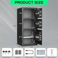 thumbnail image 4 of 8.0 Cu ft Large Safe Box Fireproof Waterproof, Money Safe With Mute Function and LED Light, Digital KeypadHome Safes with Deposit Slot & Triple Alarm System,Security Box for Money Valuables, 4 of 8