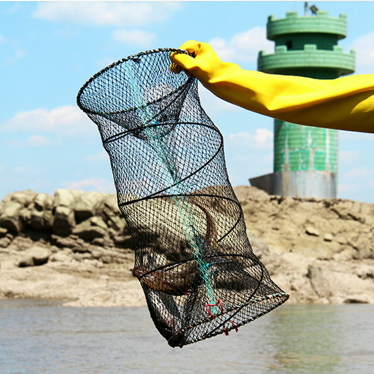 Opolski Large Automatic Folding Portable Fishing Net Trap Zipper