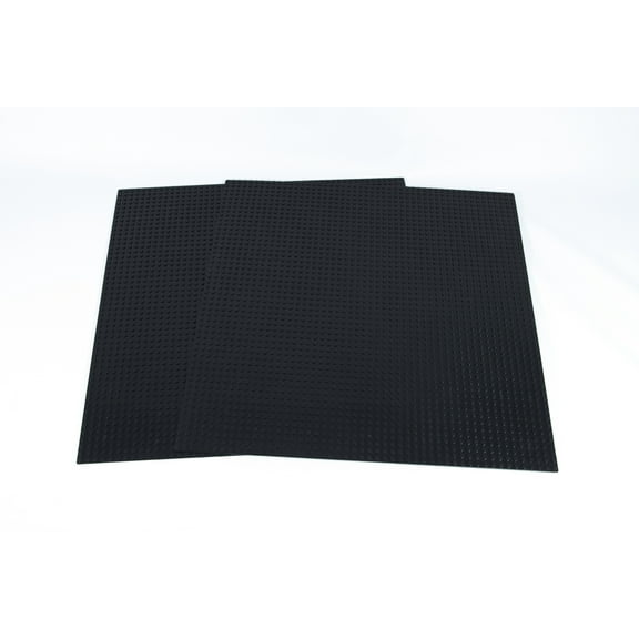 IMEX 50x50 Stud Black Baseplates 2 Pack (15.75"x15.75") Compatible With All Major Brands