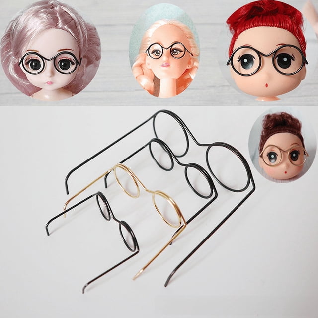 Marco de gafas para muñeca confusa ob11 con forma de cerdo nudo | Gafas de muñeca con colgante | Juguete de muñeca de arcilla confusa