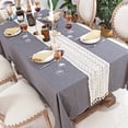 thumbnail image 3 of Table Runner,Farmhouse Style Cotton Lace Table Runner Vintage Style Home Bridal Shower Country Wedding Party Coffee Table Decor24*300cm, 3 of 6