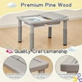 Wooden Sensory Table with 2 Bins for Toddlers 15, 4Level Height