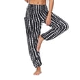 thumbnail image 5 of Women Leggings Tummy Control Bloomers Baggy Loose Casual Yoga Pants,Black,2XL, 5 of 9