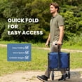 thumbnail image 2 of edx Collapsible Folding Wagon Cart, Lightweight Portable Garden Wagon with All-Terrain Wheels for Camping, Sports, Shopping, Blue, 2 of 8