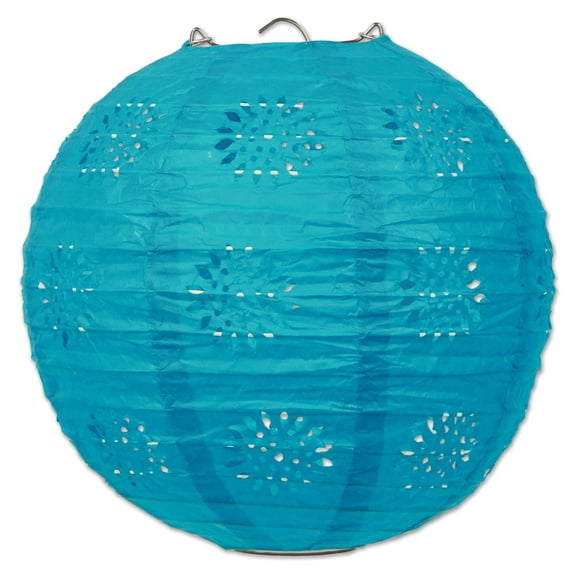 Lace Paper Lanterns 8"- 6 Pack(3 Per Package)- Turquoise