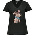 thumbnail image 3 of Inktastic Western Dilly Donkey Women's Plus Size V-Neck T-Shirt, 3 of 5