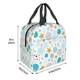 thumbnail image 3 of Honeii Gold Stars Blue Dots Pattern Print Lunch Bag Women, Lunch Box Lunch Bag for Women Adult Men, Small Leakproof Cute Lunch Tote Large Capacity Reusable, 3 of 8
