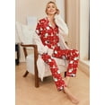 thumbnail image 4 of Ekouaer Pajamas Women's Long Sleeve Sleepwear Soft Button Down Loungewear Pjs Lounge Set Nightwear, 4 of 6