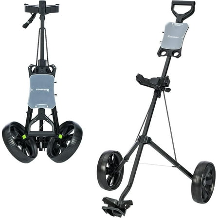 XDriveMax Lightweight 2-Wheel Golf Push Pull Carts 1-step folding
