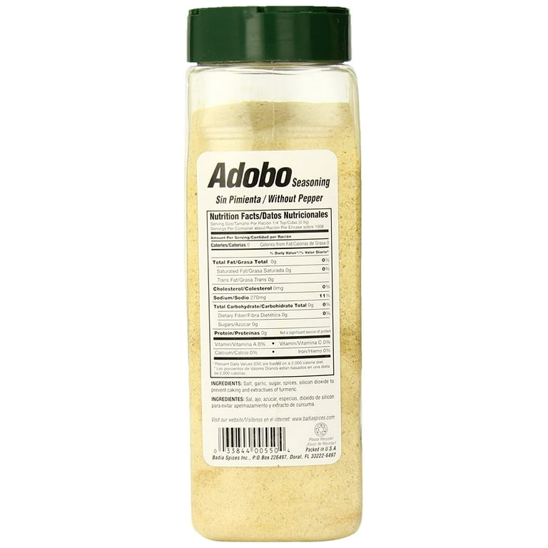 Badia Adobo without Pepper, 2 Pound (Pack of 6)