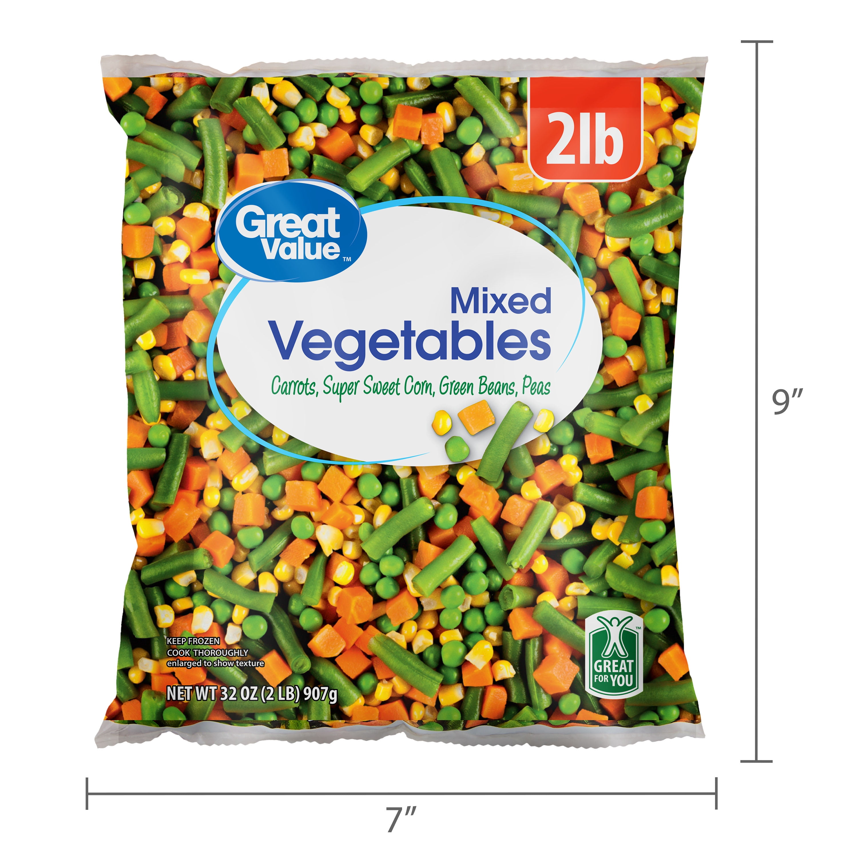 Great Value Mixed Vegetables, 32 oz Bag (Frozen)