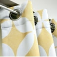 thumbnail image 2 of DriftAway Amelia Thermal Blackout Room Darkening Grommet Window Curtains Retro Geo Pattern Round Circle Star Print, 2 Panels, 52" x 96", Yellow, 2 of 6