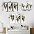 thumbnail image 4 of Designart "Order Amidst Alizarin Hues I" Abstract Liquid Ink Framed Wall Art Set Of 3 - Black Modern Frame Canvas Set For Living Room Decor, 4 of 6