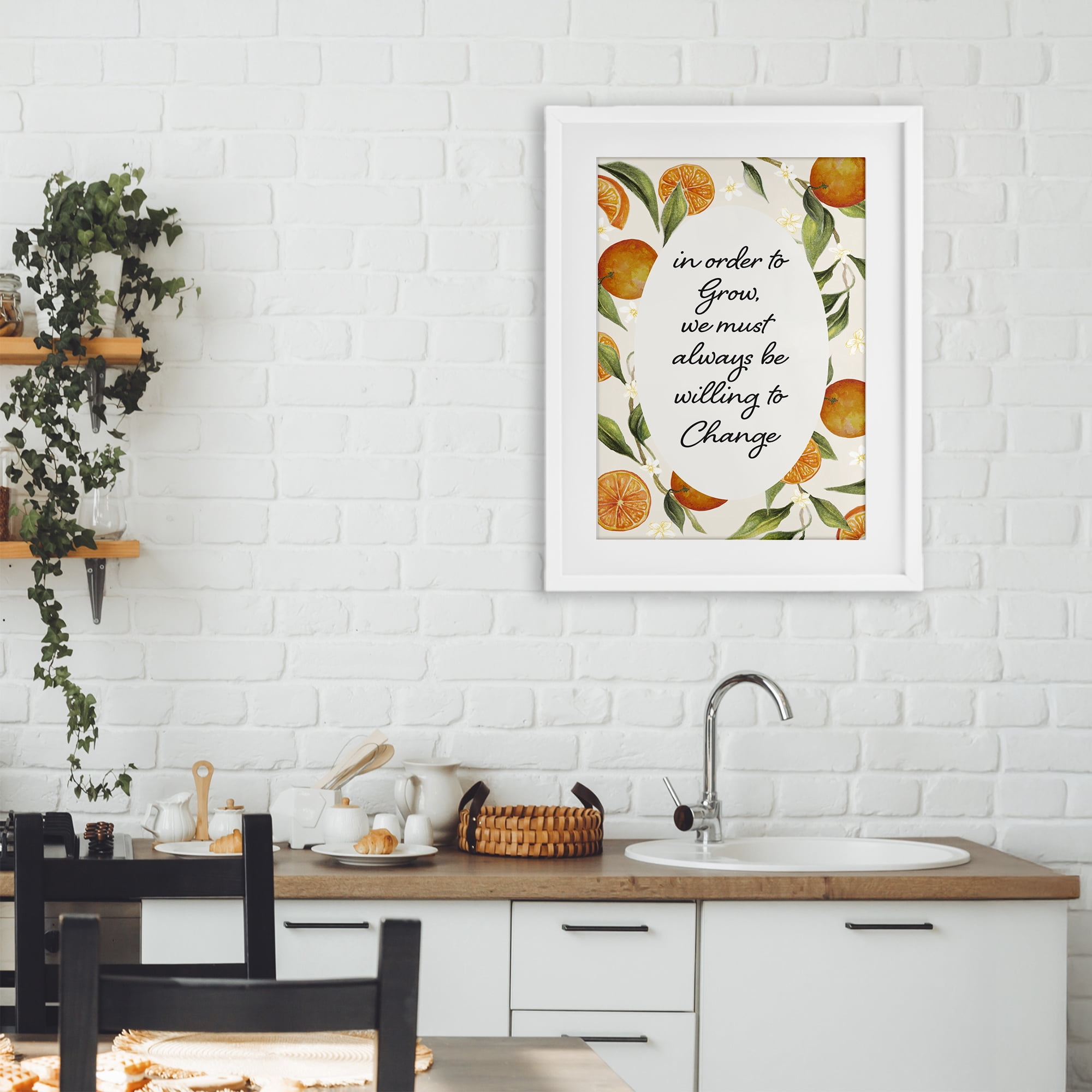 Stupell Industries Willing To Change Quote White Framed Print Under Glass, design by Janice Gaynor