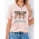 thumbnail image 1 of Camiseta con estampado de Navidad para mujer, camisetas básicas de manga corta a la moda, Año Nuevo, 1 of 5