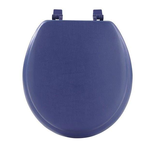 Fantasia Navy Soft Standard Vinyl Toilet Seat, 17 in.