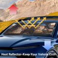 thumbnail image 6 of HUIACONG Funny Leopard Driving Car Sun Shade Windshield, Foldable Reflective UVs Easy Storage Car Front Window Shades for Passenger Car Most Sedans SUV Truck Universal Fit, 6 of 7