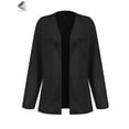thumbnail image 3 of PULLIMORE Women Casual Open Front Blazer Long Sleeve Cardigan Work Office Jackets with Pockets (XL, Black), 3 of 5