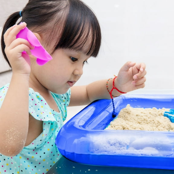 Inflatable Sand & Water Table for Kids - Dual Sand Pond and Swimming Pool Toy,Outdoor Sensory Activity Center for Backyard Play