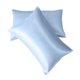 thumbnail image 2 of Juego de 2 fundas de almohada de satén azul cielo: fundas de almohada sedosas para cabello y piel. Fundas de almohada con cierre de sobre, similares a las fundas de almohada de seda., 2 of 4