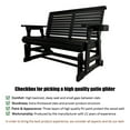 thumbnail image 4 of Innovaze 2-Seat Wooden Patio Glider with Cup Holder, Weather Resistant, Black, 4 of 10