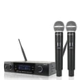 thumbnail image 1 of Sistema de Micrófono Inalámbrico Happymusic Profesional UHF 2 Canales para DJ y Eventos, 1 of 7
