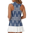 thumbnail image 7 of IYYVV Polo Shirts for Women Golf Workout Collared V Neck Sleeveless Top Zip Up Gym Tennis Shirt Active Summer Athletic Tops Blue XL, 7 of 7