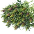 thumbnail image 3 of MINKUROW 2pcs Real Size Artificial Thistle Flowers Real Touch Rustic Blue Thistle Decor Spray Eryngium | Sea Holly for Wedding 26 inches Purple Green, 3 of 5