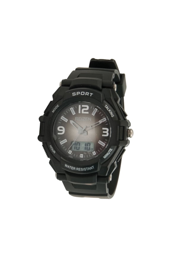 Digital Analog Talking Water-Resistant Watch - English