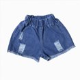 thumbnail image 2 of KPOPLK Toddler Girls Clothes, Girls Jean Shorts, Girls Denim Shorts Wearing Trendy Shorts Thin and Versatile Shorts,Blue,Size 4-5 Years, 2 of 4