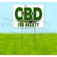 thumbnail image 1 of Cbd For Anxiety (18" X 24") Yard Sign, Includes Metal Step Stake, 1 of 6