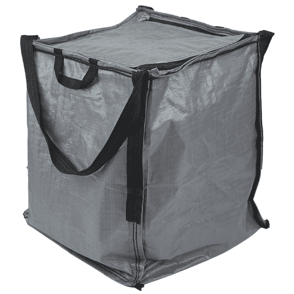 DURASACK® Home and Yard Tote with Zipper Top, Heavy Duty, 16"L x 16"W x 20"H, Gray
